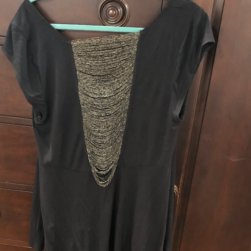 Free People Black Short Sleeve Top